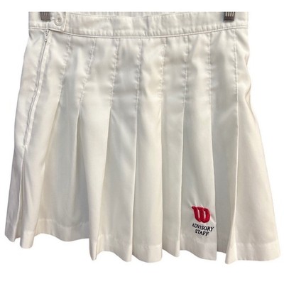 Vintage Wilson Tennis Skirt White Pleated Advisory Staff Tenniscore Preppy