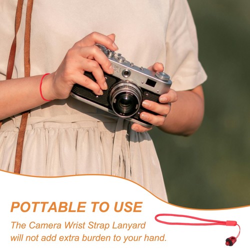 Camera Wrist Strap Lanyard Camera Hand Straps with 1/4" Screw Red - Zdjęcie 5 z 7