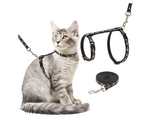 Adjustable Cat Harness and Leash Set Escape Proof Vest Harness for Kitties