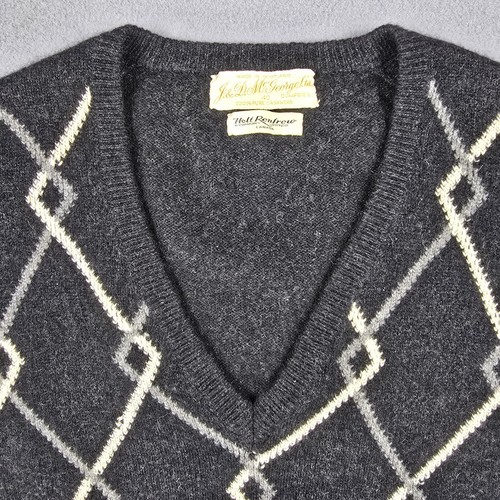 Vintage Cashmere J.&D. McGeorge Ltd. Vest Men's 40 Crafted in Scotland VTG Prep - Picture 2 of 11