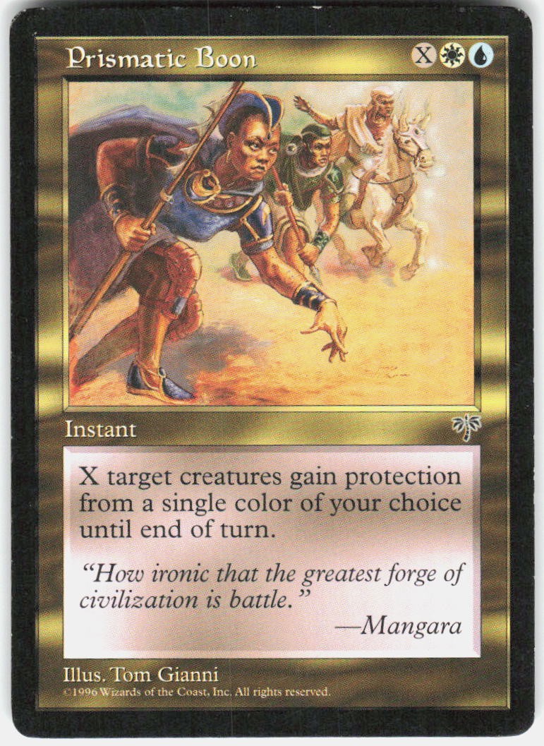 Prismatic Boon Uncommon Mirage Magic: The Gathering Heavily Played