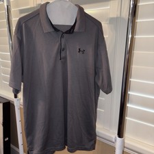 Under Armour Mens Performance Stretch Golf Polo Gray Size XL