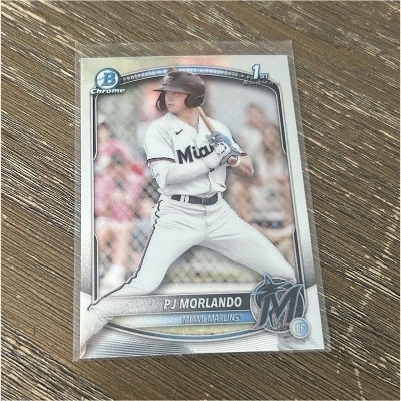 PJ Morlando #BCP-91 Miami Marlins 2025 Topps Bowman Chrome Prospects Card