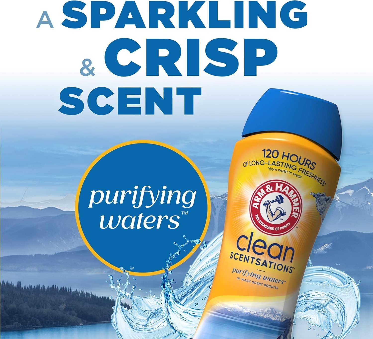 Arm & Hammer in-Wash Scent Booster, Clean Scentsations, Purifying Waters, 45 Oz.