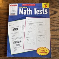 Scholastic Success With Math Tests Grade 6 Workbook - paperback 2010