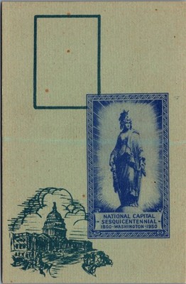 1950 Washington DC Sesquicentennial Maximum Post Card Statue of Freedom