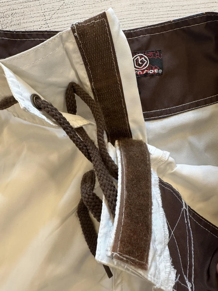 Burnside Board Shorts Mens 34 Flame Print Swim Trunks Pocket Surf Beach Swimwear - Image 3 of 4