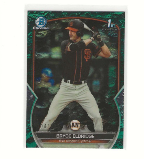 2023 Bowman Draft Chrome BRYCE ELDRIDGE 1st Bowman AQUA LUNAR REFRACTOR 004/125