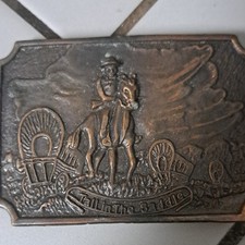 Tall in the Saddle Cowboy Horse Western Americana Belt Buckle
