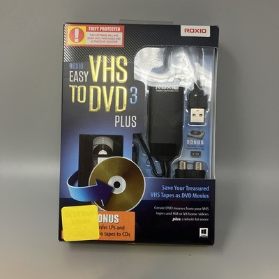 ROXIO Easy VHS to DVD 3 Video Capture Plus USB Transfer VHS Hi8 Video8 To DVD
