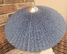 Vintage Navy Blue Pleated  Uplight Lampshade 40cm Ceiling Light Shade