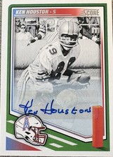 KEN HOUSTON SIGNED SCORE 2025 CERTIFIED AUTO CARD~PRO FOOTBALL HALL OF FAME