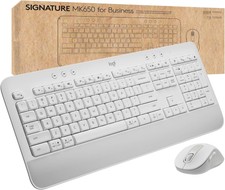 Logitech Signature MK650 Wireless Keyboard Mouse Combo for Windows/Mac - White