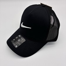 Nike Rise Structured Trucker Cap Mesh Snapback Black Hat M/L II1314-010 New