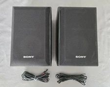 Pair of Sony SS-B1000 120W 8 Ohm 2-Way Black Bookshelf Speakers