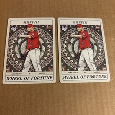 (2) 2018 Gypsy Tarot Diamond Wheel MIKE TROUT #TOD-22 Angels Baseball Cards (f3)