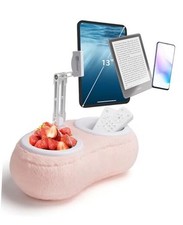 Kindle Pillow Stand, Pillow Stand Holder for Kindle Tablet iPad with Two Pink