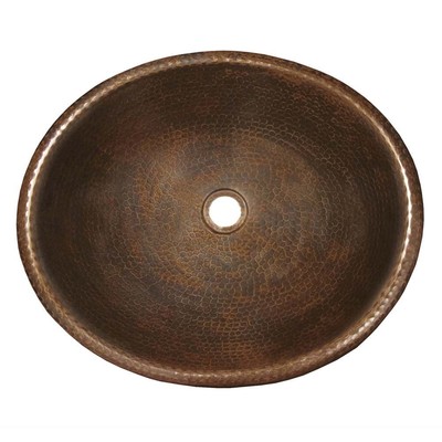 Native Trails CPS40 Copper Rolled Classic 18-1/2'' Copper Drop In Bathroom Sink