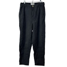 Everlane The Tencel Relaxed Chino Pants Black High Rise Women's 4 NWOT Pockets