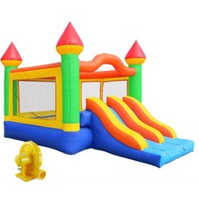 Commercial Grade Mega Double Slide Bounce House and Blower