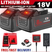 12.0Ah For Milwaukee For M18 Battery Extended Lithium 18V 48-11-1880/ Charger US