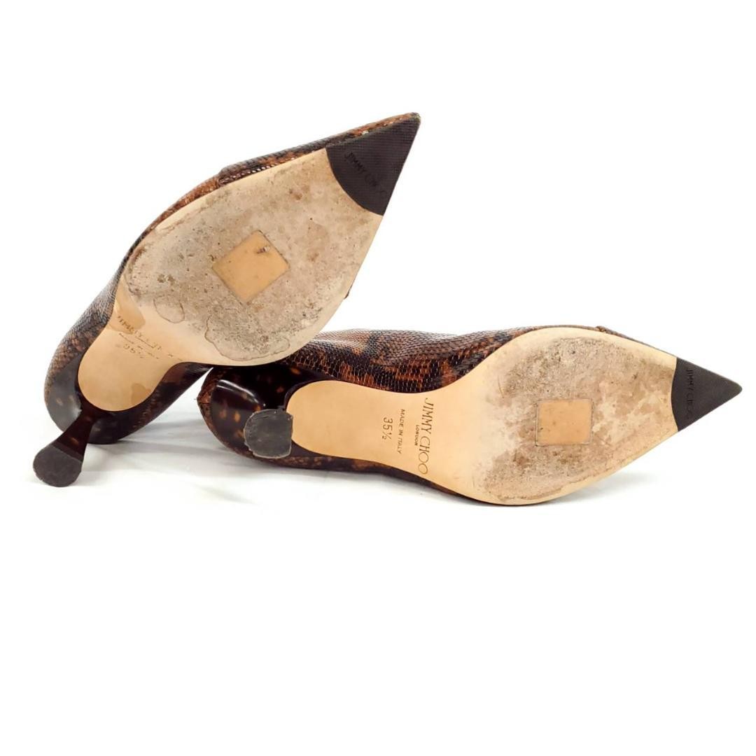 Rare JIMMY CHOO Python Print Pointed Toe Back Zip… - image 6