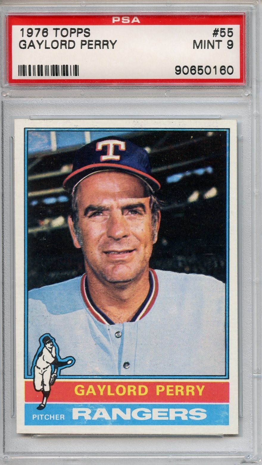 1976 Topps #55 Gaylord Perry Texas Rangers PSA 9 MINT