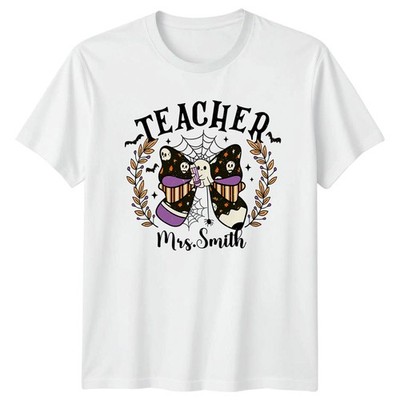 Teacher Mrs Smith Womens T-Shirt Halloween Education Halloween Gift For Her