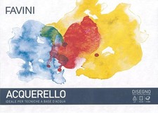 Favini Acquerello blocco disegno 35x50 cm 10 fg da 350 gr/mq bianco