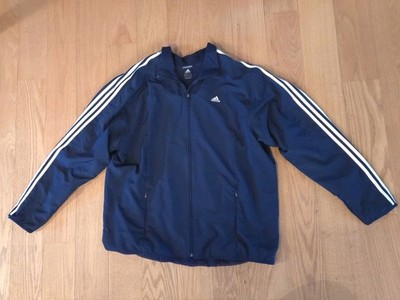 Adidas XL Mens Clima 365 Track / Warm Up Jacket Navy / White Zip