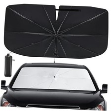 Windshield Sun Shade Umbrella - Car Sun Shade Windshield, Silver 55"x31.5" 