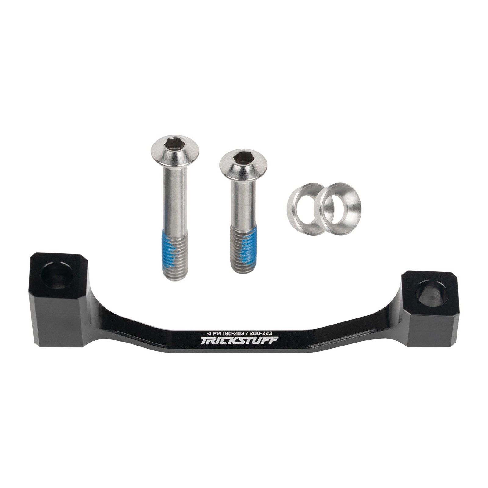 Trickstuff +23 PM 74mm Post Mount Disc Brake Caliper Adapter - Black, Titanium