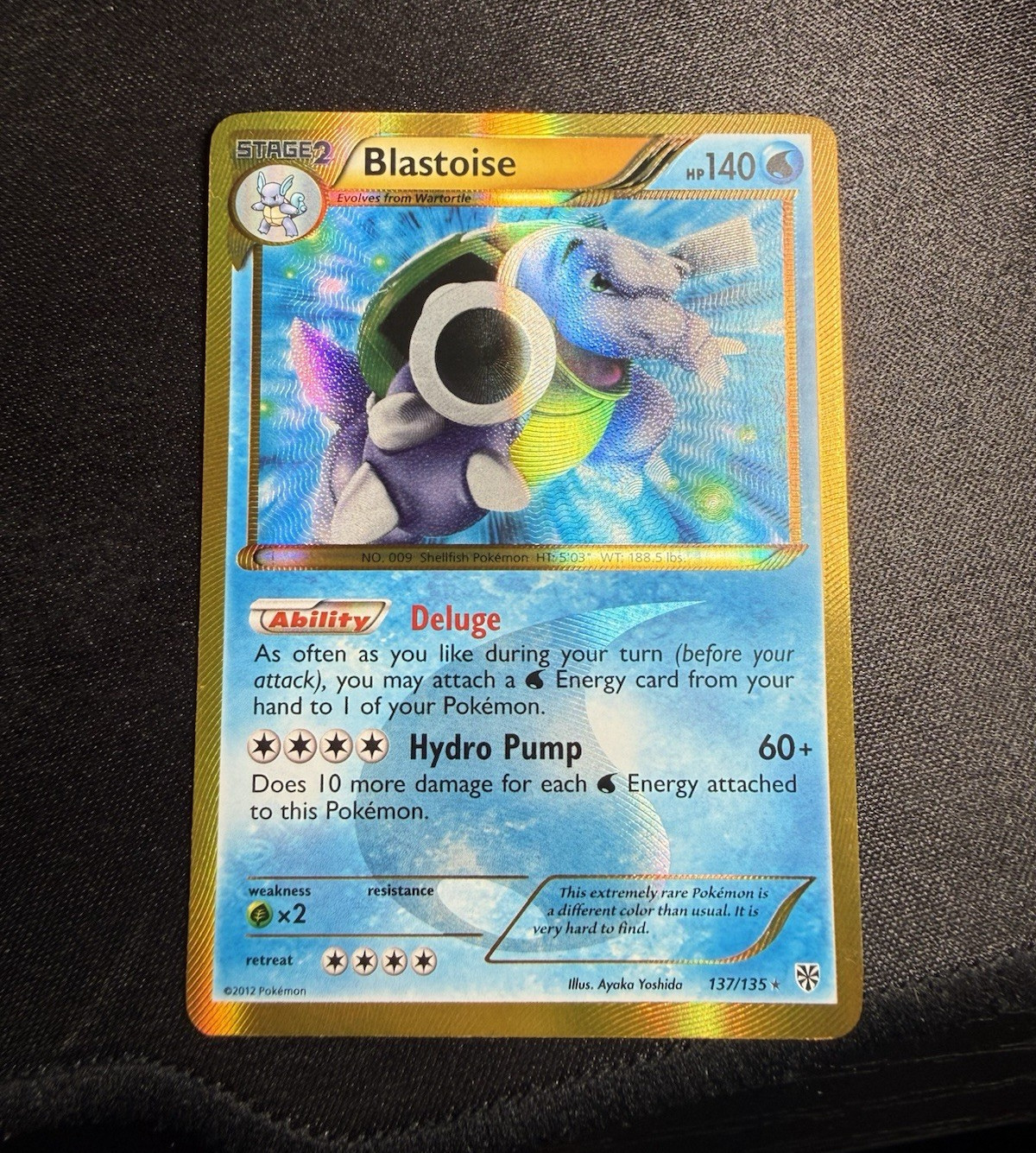 The Pokémon Company Pokémon TCG Plasma Storm Blastoise 137/135 Secret Rare Holo
