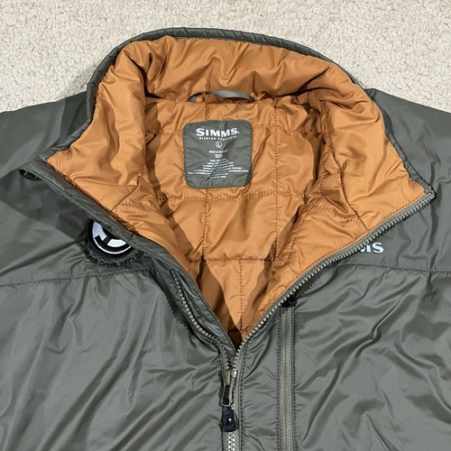 Simms Fishing Mens Insulated Primaloft Full Zip Jacket Green Size Large - Picture 3 of 7
