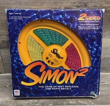 2000 Milton Bradley Simon 2 Electronic Game Full Size Double Sided Tested Works 