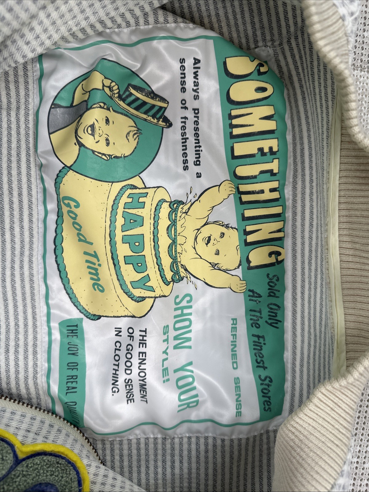 Edwin Something Bomber Jacket Full Zip Patchwork … - image 9