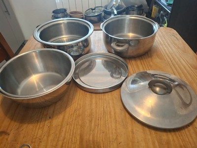 kuhn rikon durotherm Set Edelstahl 18-10 / Kochtopf + Dampfgarer + Schüssel + Sockel