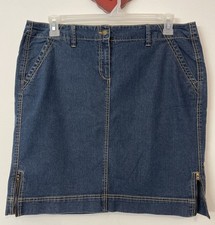 Sunset Rd Womens Size 14 Blue Denim Knee-Length Stretchy Pencil Skirt A1257