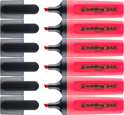 6x edding 345 Textmarker rot