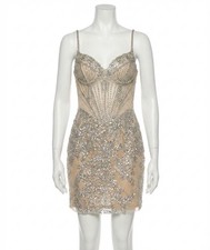 Jovani Sydney Short Formal Homecoming Mini Dress Silver