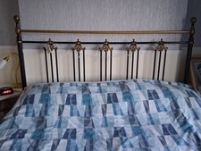 Beautiful Ornate Black And Gold Metal Kingsize Headboard  In Excellent Condition