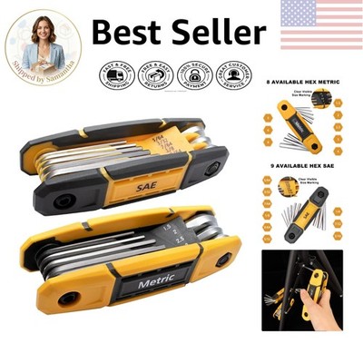 2-Pack Folding Allen Wrench Set - Versatile Hex Keys for DIY Projects