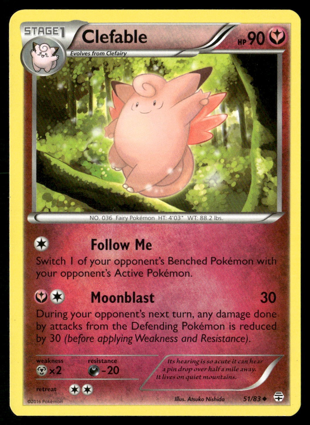 Clefable 51/83 Uncommon Generations Pokemon Lightly Played