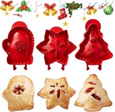 3PCS Mini Pie Mold Hand Pie Press Mold Maker for Baking Party Potluck for Xmas