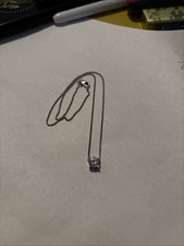Lauren Ralph Lauren Sterling Silver CZ Solitaire Necklace 16”