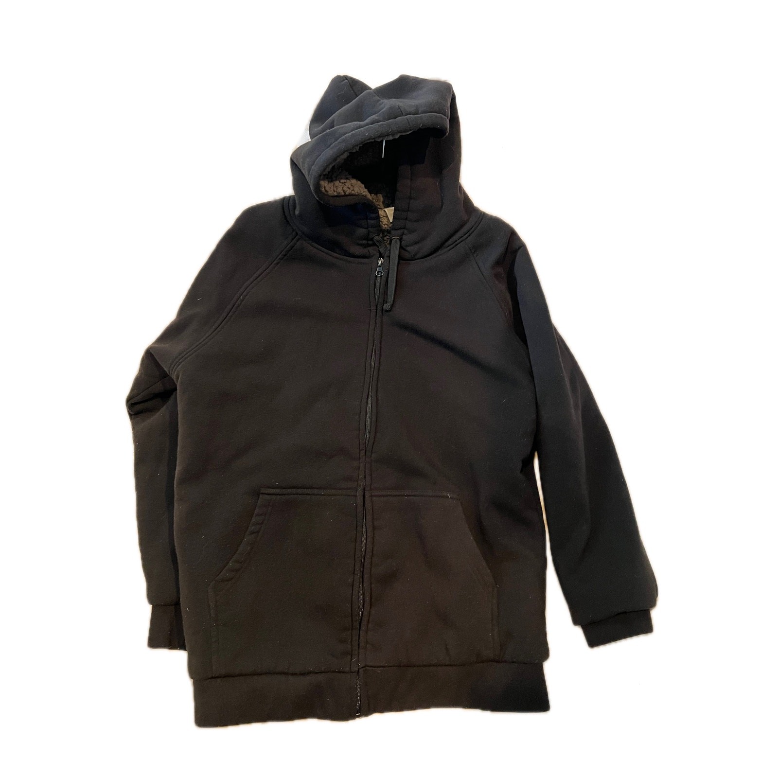 Smith & Eagle Black Full Zip Up Hoodie Mens Large