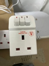 Masterplug Indoor Power MSWRG3MP 3 Socket 13 Amp Surge Protected Adaptor
