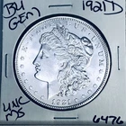 1921 D BU GEM MORGAN SILVER DOLLAR UNC MS+++ U.S. MINT RARE COIN 6476