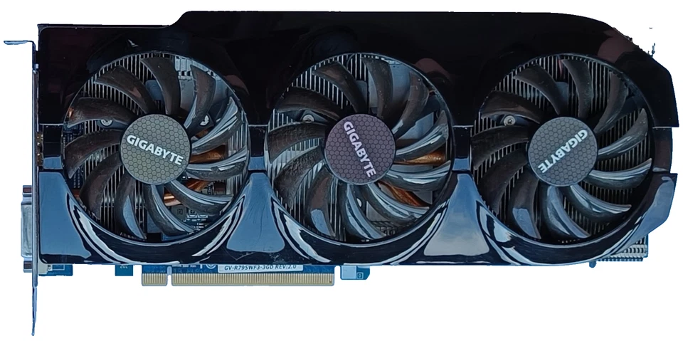 SCHEDA GRAFICA GIGABYTE RADEON HD 7950 WindForce 3X OC, 3 GB GDDR5 384 BIT - Immagine 3 di 4