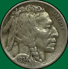 1934-D Buffalo Nickel Extremely Fine XF Coin, Scratch #32339
